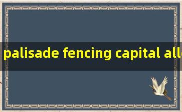 palisade fencing capital allowances